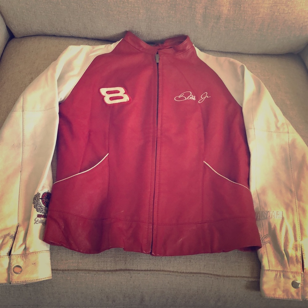 Women’s authentic NASCAR leather jacket size Sm
